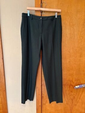 Giorgio Armani Dark Green Stretch Wool Black Label Pants sz EU 44